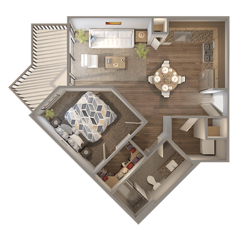 Skyline at Midtown A6 Floorplan